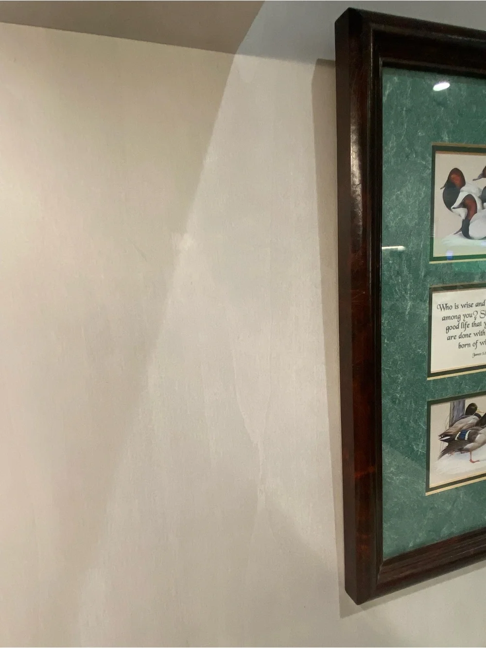 VTG Dicksons Art LaMay Duck Print Frame James 3:13